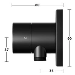 Keuco IXMO Pure Black Selection Ab- Und Umstellventil 59557370202 Unterputz, Brausehalter, Griff Pure, Eckig, Schwarz Matt -VIEGA Verkäufe Keuco IXMO Pure Black Selection Ab und Umstellventil 59557370202 Unterputz Brausehalter Griff Pure eckig schwarz matt 6