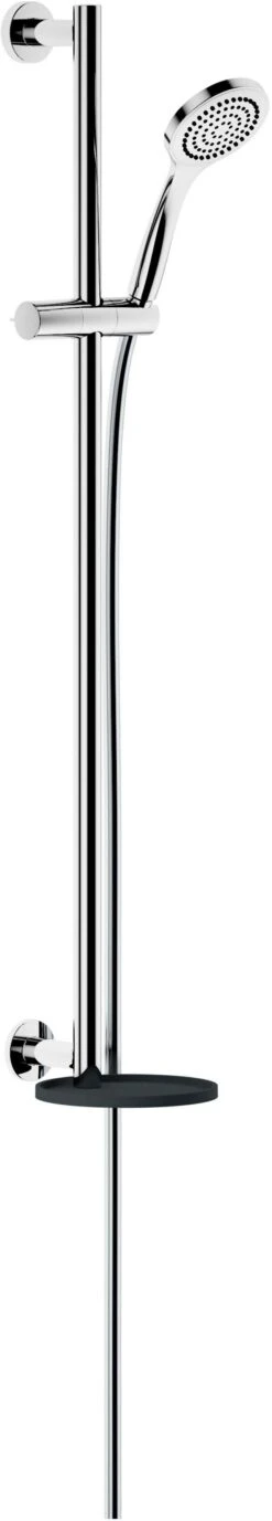 Keuco Ixmo Brause-Set 59587010911 Chrom/schwarzgrau, Mit Brause-Einhebelmischer, Rosette Rund