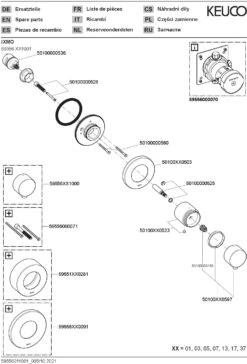 Keuco Ixmo Fertigmontageset 59556071001 Unterputz-2-Wege Umstellventil, Griff Comfort, Rund, Edelstahl-finish -VIEGA Verkäufe Keuco Ixmo Fertigmontageset 59556071001 Unterputz 2 Wege Umstellventil Griff Comfort rund Edelstahl finish 2