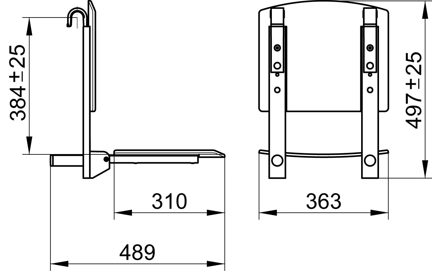 Keuco Plan Care Klappsitz 34981010051 Verchromt/weiss 2 Keuco Plan Care Klappsitz 34981010051 Verchromt/weiss – Bild 2