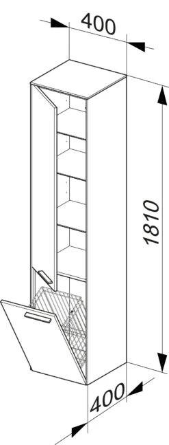 Keuco Royal 60 Hochschrank 32131210001 40x181x40cm, 2-türig, Links, Dekor Weiß Glanz -VIEGA Verkäufe Keuco Royal 60 Hochschrank 32131210001 40x181x40cm 2 tuerig links Dekor weiss glanz 1