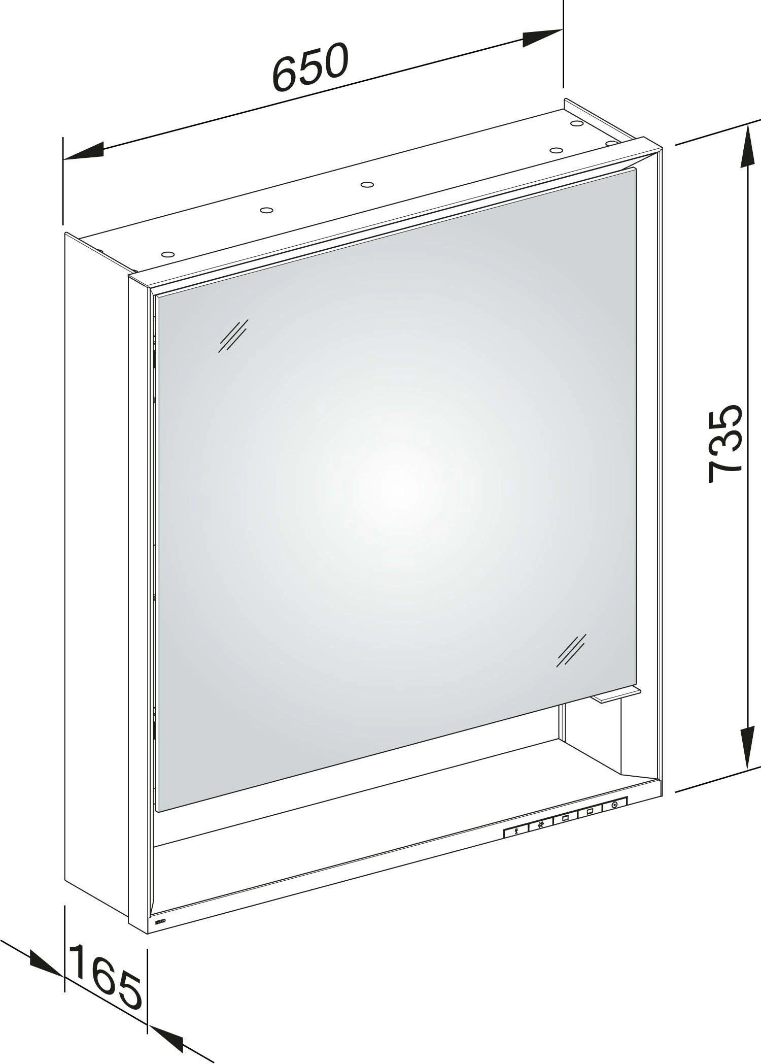 Keuco Royal Lumos Spiegelschrank 14301171201, 650x735x165mm, Anschlag Links, LED-Beleuchtung 2 Keuco Royal Lumos Spiegelschrank 14301171201, 650x735x165mm, Anschlag Links, LED-Beleuchtung – Bild 2