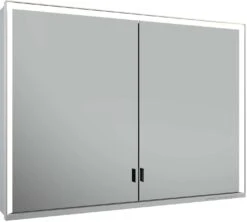 Keuco Royal Lumos Spiegelschrank 14304172301 Wandvorbau, Silber-eloxiert, Verdecktes Ablagefach, 1000 X 735 X 165 Mm