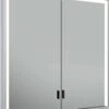 Keuco Royal Lumos Spiegelschrank 14307172301 Wandvorbau, Silber-eloxiert, Verdecktes Ablagefach, 700 X 735 X 165 Mm