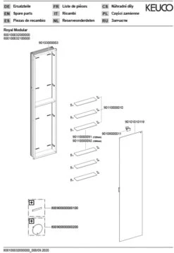 Keuco Royal Modular 2.0 Spiegelschrank 800100032000000 350 X 1600 X 120 Mm, Ohne Steckdose, Wandeinbau, Rechts -VIEGA Verkäufe Keuco Royal Modular 2.0 Spiegelschrank 800100032000000 350 x 1600 x 120 mm ohne Steckdose Wandeinbau rechts 2