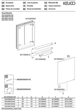 Keuco Royal Modular 2.0 Spiegelschrank 800100061000000 600 X 900 X 120 Mm, Ohne Steckdose, Wandeinbau, Rechts -VIEGA Verkäufe Keuco Royal Modular 2.0 Spiegelschrank 800100061000000 600 x 900 x 120 mm ohne Steckdose Wandeinbau rechts 2