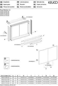 Keuco Royal Modular 2.0 Spiegelschrank 800201070000300 700 X 700 X 120 Mm, 1 Steckdose, 1 Doppel-USB-Ladestelle, Wandvorbau, 2-türig -VIEGA Verkäufe Keuco Royal Modular 2.0 Spiegelschrank 800201070000300 700 x 700 x 120 mm 1 Steckdose 1 Doppel USB Ladestelle Wandvorbau 2 tuerig 2