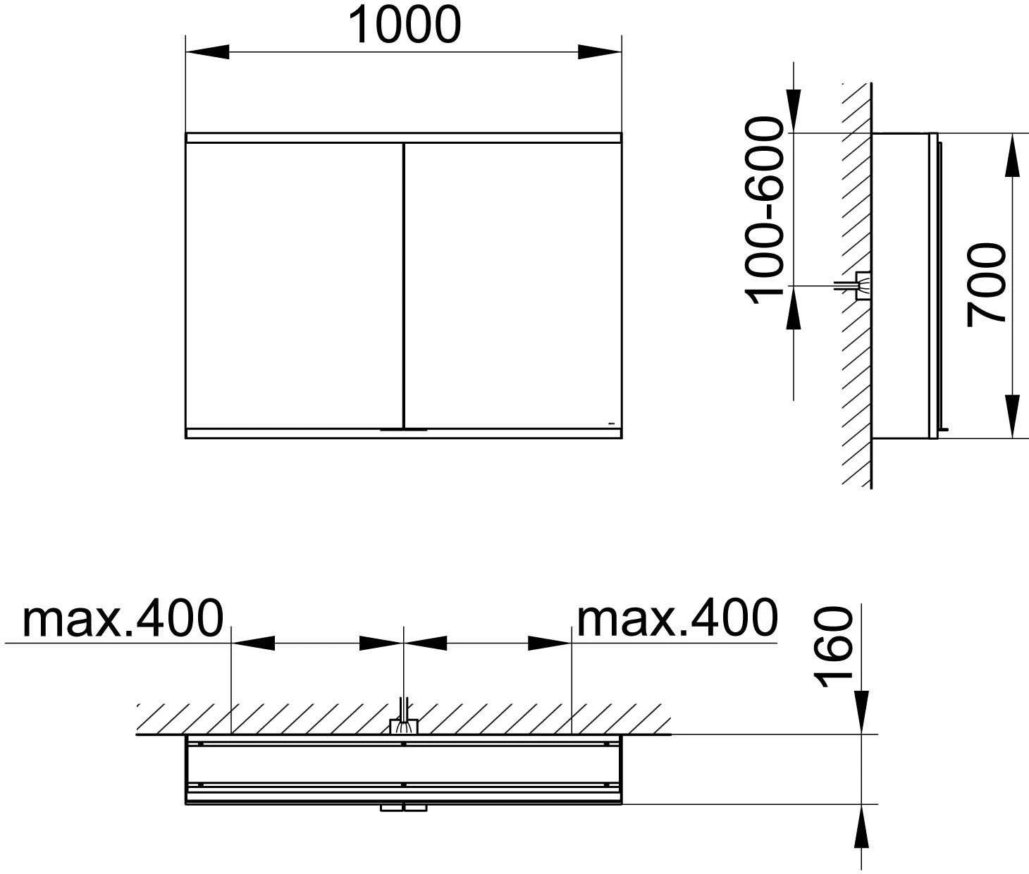 Keuco Royal Modular 2.0 Spiegelschrank 800201100100200 1000 X 700 X 160 Mm, 2 Steckdosen, Wandvorbau, 2-türig 2 Keuco Royal Modular 2.0 Spiegelschrank 800201100100200 1000 X 700 X 160 Mm, 2 Steckdosen, Wandvorbau, 2-türig – Bild 2
