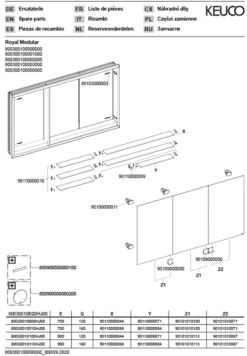 Keuco Royal Modular 2.0 Spiegelschrank 800300101000000 1000 X 900 X 120 Mm, Ohne Steckdose, Wandeinbau, 3-türig -VIEGA Verkäufe Keuco Royal Modular 2.0 Spiegelschrank 800300101000000 1000 x 900 x 120 mm ohne Steckdose Wandeinbau 3 tuerig 2