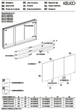 Keuco Royal Modular 2.0 Spiegelschrank 800300130100000 1300 X 700 X 160 Mm, Ohne Steckdose, Wandeinbau, 3-türig -VIEGA Verkäufe Keuco Royal Modular 2.0 Spiegelschrank 800300130100000 1300 x 700 x 160 mm ohne Steckdose Wandeinbau 3 tuerig 2