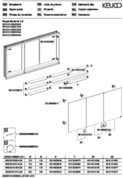 Keuco Royal Modular 2.0 Spiegelschrank 800300150100000 1500 X 700 X 160 Mm, Ohne Steckdose, Wandeinbau, 3-türig -VIEGA Verkäufe Keuco Royal Modular 2.0 Spiegelschrank 800300150100000 1500 x 700 x 160 mm ohne Steckdose Wandeinbau 3 tuerig 2