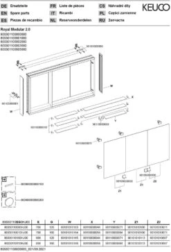 Keuco Royal Modular 2.0 Spiegelschrank 800301101000200 1000 X 900 X 120 Mm, 2 Steckdosen, Wandvorbau, 3-türig -VIEGA Verkäufe Keuco Royal Modular 2.0 Spiegelschrank 800301101000200 1000 x 900 x 120 mm 2 Steckdosen Wandvorbau 3 tuerig 2