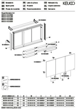 Keuco Royal Modular 2.0 Spiegelschrank 800301141000000 1400 X 900 X 120 Mm, Ohne Steckdose, Wandvorbau, 3-türig -VIEGA Verkäufe Keuco Royal Modular 2.0 Spiegelschrank 800301141000000 1400 x 900 x 120 mm ohne Steckdose Wandvorbau 3 tuerig 2