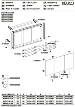 Keuco Royal Modular 2.0 Spiegelschrank 800301151000200 1500 X 900 X 120 Mm, 2 Steckdosen, Wandvorbau, 3-türig -VIEGA Verkäufe Keuco Royal Modular 2.0 Spiegelschrank 800301151000200 1500 x 900 x 120 mm 2 Steckdosen Wandvorbau 3 tuerig 2