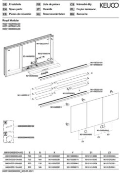 Keuco Royal Modular 2.0 Spiegelschrank 800310001100000 1050 X 900 X 160 Mm, Ohne Steckdose, Wandeinbau, 3-türig -VIEGA Verkäufe Keuco Royal Modular 2.0 Spiegelschrank 800310001100000 1050 x 900 x 160 mm ohne Steckdose Wandeinbau 3 tuerig 2