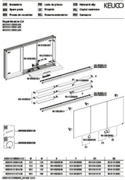Keuco Royal Modular 2.0 Spiegelschrank 800310120100000 1200 X 700 X 160 Mm, Ohne Steckdose, Wandeinbau, 3-türig -VIEGA Verkäufe Keuco Royal Modular 2.0 Spiegelschrank 800310120100000 1200 x 700 x 160 mm ohne Steckdose Wandeinbau 3 tuerig 2