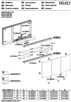 Keuco Royal Modular 2.0 Spiegelschrank 800310141100000 1400 X 900 X 160 Mm, Ohne Steckdose, Wandeinbau, 3-türig -VIEGA Verkäufe Keuco Royal Modular 2.0 Spiegelschrank 800310141100000 1400 x 900 x 160 mm ohne Steckdose Wandeinbau 3 tuerig 2