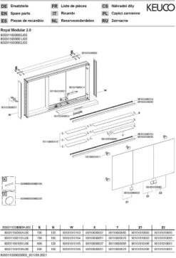 Keuco Royal Modular 2.0 Spiegelschrank 800311000000000 1050 X 700 X 120 Mm, Ohne Steckdose, Wandvorbau, 3-türig -VIEGA Verkäufe Keuco Royal Modular 2.0 Spiegelschrank 800311000000000 1050 x 700 x 120 mm ohne Steckdose Wandvorbau 3 tuerig 2
