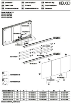 Keuco Royal Modular 2.0 Spiegelschrank 800320130100300 1300 X 700 X 160 Mm, 1 Steckdose, 1 Doppel-USB-Ladestelle, Wandeinbau, 3-türig, DALI -VIEGA Verkäufe Keuco Royal Modular 2.0 Spiegelschrank 800320130100300 1300 x 700 x 160 mm 1 Steckdose 1 Doppel USB Ladestelle Wandeinbau 3 tuerig DALI 2