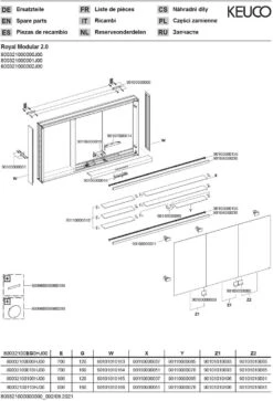 Keuco Royal Modular 2.0 Spiegelschrank 800321000100200 1050 X 700 X 160 Mm, 2 Steckdosen, Wandvorbau, 3-türig -VIEGA Verkäufe Keuco Royal Modular 2.0 Spiegelschrank 800321000100200 1050 x 700 x 160 mm 2 Steckdosen Wandvorbau 3 tuerig 2