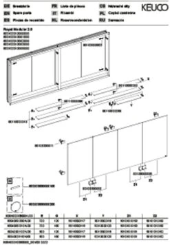 Keuco Royal Modular 2.0 Spiegelschrank 800400011000400 1750 X 900 X 120 Mm, 4 Steckdosen, Wandeinbau, 4-türig -VIEGA Verkäufe Keuco Royal Modular 2.0 Spiegelschrank 800400011000400 1750 x 900 x 120 mm 4 Steckdosen Wandeinbau 4 tuerig 2