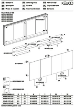 Keuco Royal Modular 2.0 Spiegelschrank 800400190000400 1900 X 700 X 120 Mm, 4 Steckdosen, Wandeinbau, 4-türig -VIEGA Verkäufe Keuco Royal Modular 2.0 Spiegelschrank 800400190000400 1900 x 700 x 120 mm 4 Steckdosen Wandeinbau 4 tuerig 2