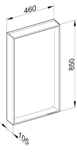 Keuco X-Line Lichtspiegel 33296301000 460x850x105mm, Weiß, 1 Lichtfarbe -VIEGA Verkäufe Keuco X Line Lichtspiegel 33296301000 460x850x105mm Weiss 1 Lichtfarbe 6