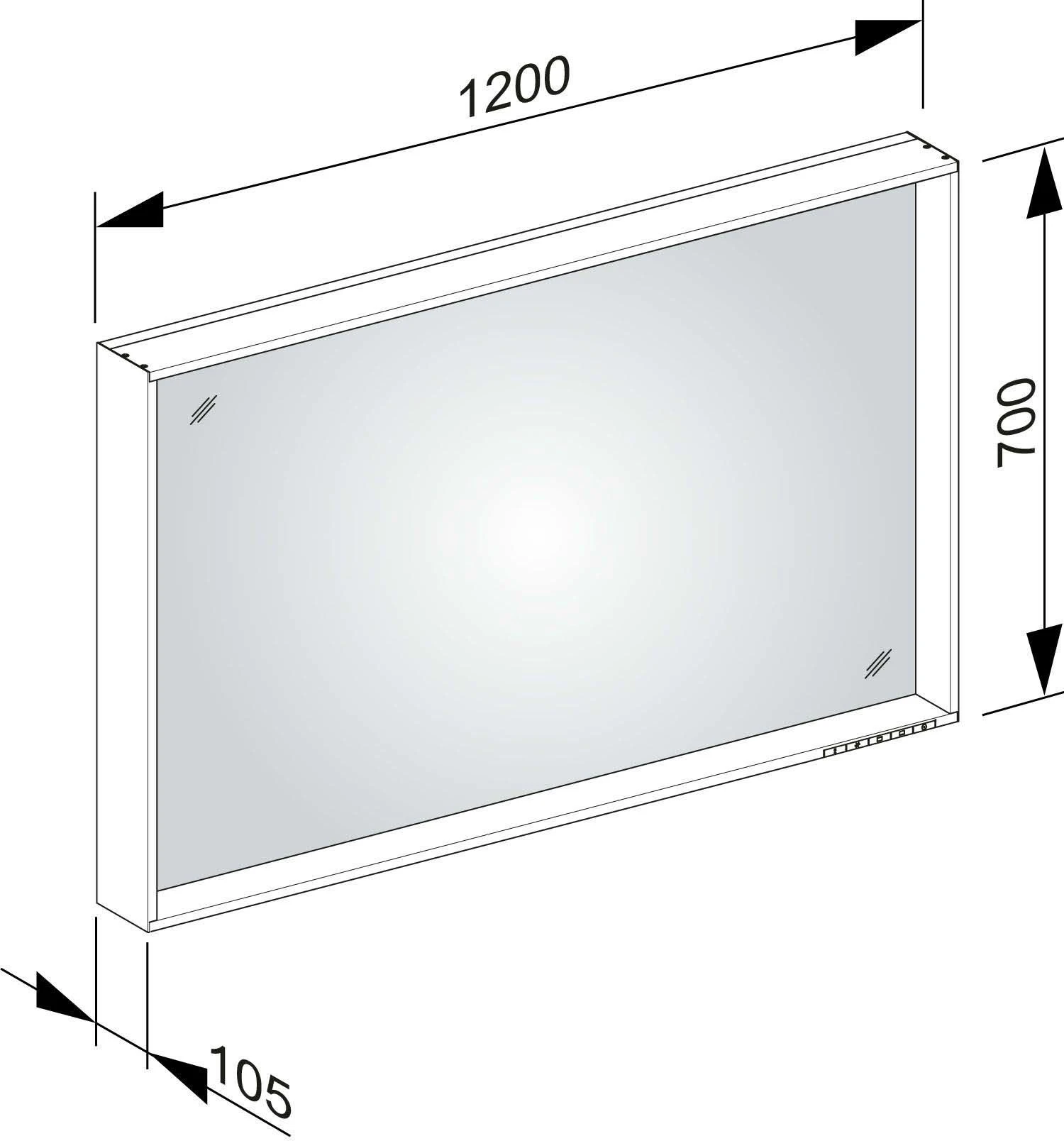 Keuco X-Line Lichtspiegel 33297113500, Anthrazit, 1200x700x105mm, Mit LED-Beleuchtung 4 Keuco X-Line Lichtspiegel 33297113500, Anthrazit, 1200x700x105mm, Mit LED-Beleuchtung – Bild 4