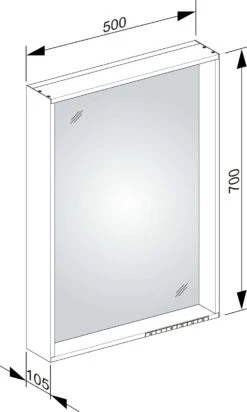 Keuco X-Line Lichtspiegel 33298111500, Anthrazit, 500x700x105mm, LED-Beleuchtung Und Spiegelheizung -VIEGA Verkäufe Keuco X Line Lichtspiegel 33298111500 Anthrazit 500x700x105mm LED Beleuchtung und Spiegelheizung 4