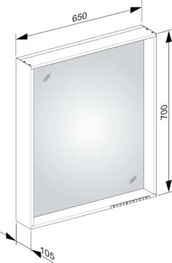 Keuco X-Line Lichtspiegel 33298182000, Cashmere, 650x700x105mm, LED-Beleuchtung Und Spiegelheizung -VIEGA Verkäufe Keuco X Line Lichtspiegel 33298182000 Cashmere 650x700x105mm LED Beleuchtung und Spiegelheizung 2