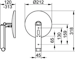 Keuco ILook_move Kosmetikspiegel 17612079004 Edelstahl-finish, Wandmodell, Beleuchtet, Ø 212 Mm -VIEGA Verkäufe Keuco iLook move Kosmetikspiegel 17612079004 Edelstahl finish Wandmodell beleuchtet o 212 mm 1