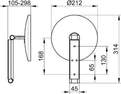 Keuco ILook_move Kosmetikspiegel 17612130000 Ø 212 Mm, Schwarzchrom Gebürstet -VIEGA Verkäufe Keuco iLook move Kosmetikspiegel 17612130000 o 212 mm Schwarzchrom gebuerstet 1