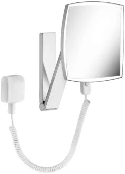 Keuco ILook_move Kosmetikspiegel 17613039001 Bronze Gebürstet, Stecker-Transformator, Wandmodell, Beleuchtet, 200 X 200 Mm