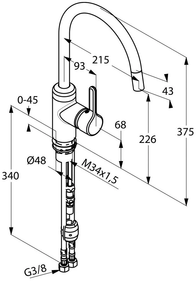 Kludi Bingo Star Küchenarmatur 428513978 Geschlossener Hebel, Schwenkbarer, Herausziehbarer Auslauf, Mattschwarz 2 Kludi Bingo Star Küchenarmatur 428513978 Geschlossener Hebel, Schwenkbarer, Herausziehbarer Auslauf, Mattschwarz – Bild 2