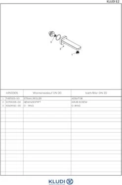 Kludi E2 Wanneneinlauf 4950305 Chrom, DN20, Wandmontage, Ausladung 175 Mm -VIEGA Verkäufe Kludi E2 Wanneneinlauf 4950305 chrom DN20 Wandmontage Ausladung 175 mm 2