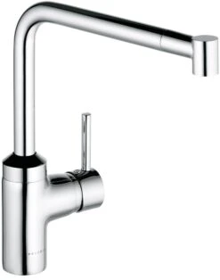 Kludi L-INE Küchenarmatur 428210577 Chrom, Schwenkbarer Ausziehbarer Auslauf