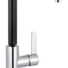Kludi L-INE S Küchenarmatur 408518775 Chrom/schwarzmatt, Herausziehbarer Auslauf