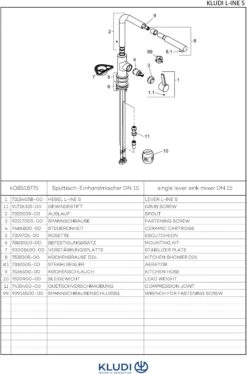 Kludi L-INE S Küchenarmatur 408518775 Chrom/schwarzmatt, Herausziehbarer Auslauf 5 Kludi L-INE S Küchenarmatur 408518775 Chrom/schwarzmatt, Herausziehbarer Auslauf -VIEGA Verkäufe Kludi L INE S Kuechenarmatur 408518775 chrom schwarzmatt herausziehbarer Auslauf 2