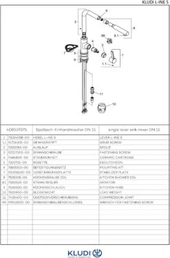 Kludi L-INE S Küchenarmatur 408519375 Chrom/weißmatt, Herausziehbarer Auslauf -VIEGA Verkäufe Kludi L INE S Kuechenarmatur 408519375 chrom weissmatt herausziehbarer Auslauf 2