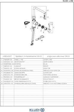 Kludi L-Ine Küchenarmatur 428140577 Chrom, Schwenkbarer Auslauf -VIEGA Verkäufe Kludi L Ine Kuechenarmatur 428140577 chrom schwenkbarer Auslauf 2