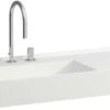 LAUFEN Kartell Waschtisch 8103387571581, 90x46cm, Weiß Matt, Ablage Rechts, 3 Hahnl., Saphirkeramik