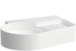 LAUFEN Val Aufsatzwaschtisch H8162884001421 53x40cm, Wandmontiert, Unterseite Geschliffen, Ohne Überlauf, Ohne Hahnloch, Weiß LCC