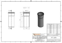 Ostendorf HTsafe HTsafe-Rohr 173010 DN/OD 75, 250mm -VIEGA Verkäufe Ostendorf HTsafe HTsafe Rohr 173010 DN OD 75 250mm 1