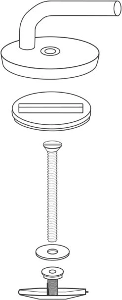 Pagette Steckbefestigung 794410200 Von Oben, Edelstahl