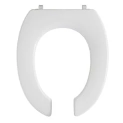 Pressalit Dania WC-Sitz 72000-UN3999 Weiß, Ohne Deckel, Vorne Offen, Univertikalscharnier UN3, Edelstahl, Standard