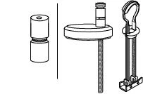 Pressalit Universalscharnier DE9999 Edelstahl, Für WC-Sitz Connexion, Kombi, Montage Von Oben