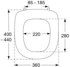 Pressalit WC-Sitz 79000-D43999 Steckscharnier D43, Edelstahl, Standard, Weiß, Mit Deckel 3 Pressalit WC-Sitz 79000-D43999 Steckscharnier D43, Edelstahl, Standard, Weiß, Mit Deckel – Bild 3