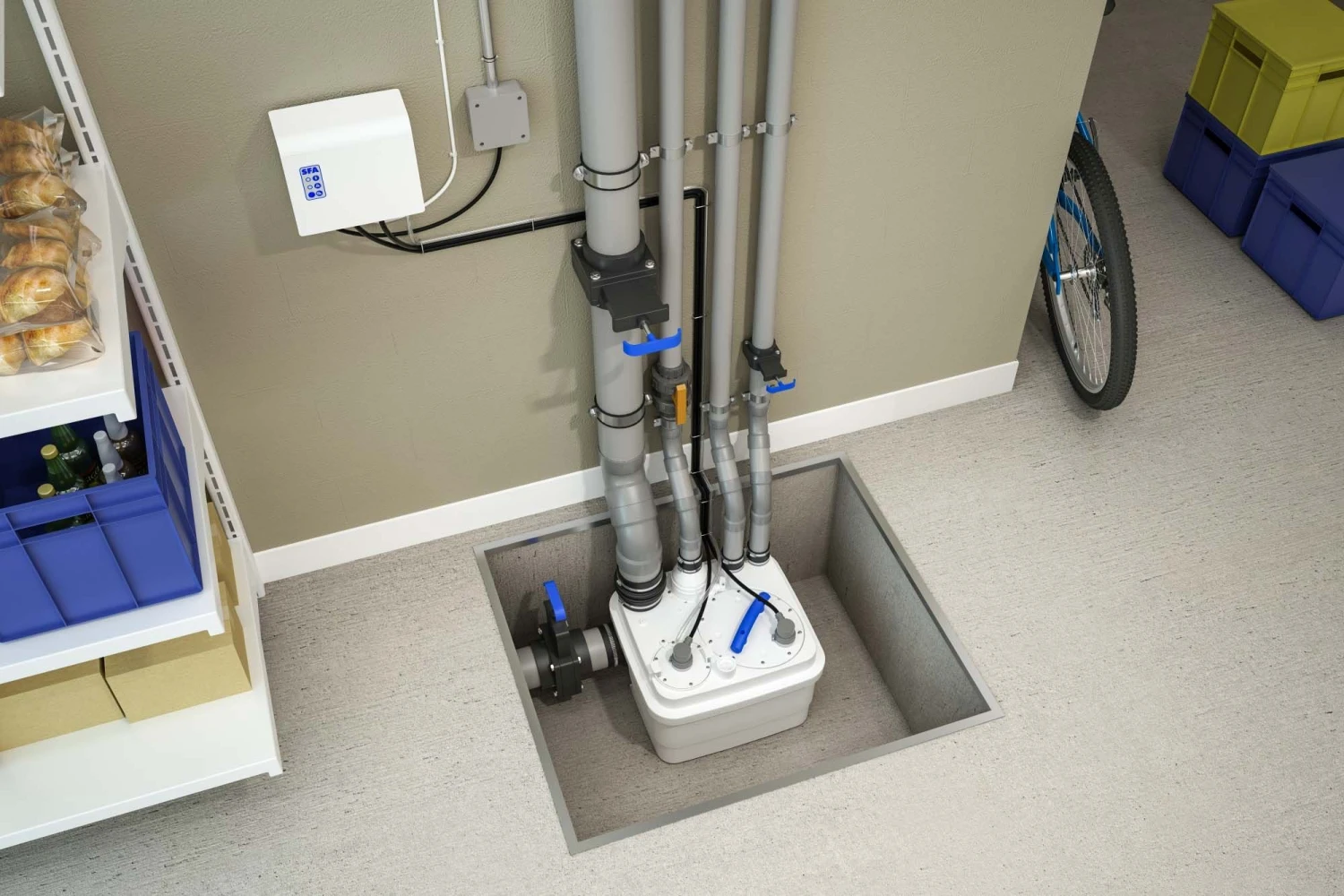 SFA Sanicubic 1 WP Hebeanlage 0039WPNM 230 V, Für Die Komplette Abwasserentsorgung 2 SFA Sanicubic 1 WP Hebeanlage 0039WPNM 230 V, Für Die Komplette Abwasserentsorgung – Bild 2