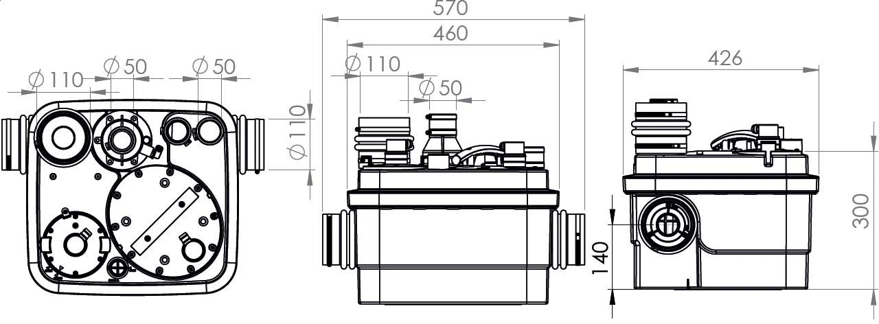 SFA Sanicubic 1 WP Hebeanlage 0039WPNM 230 V, Für Die Komplette Abwasserentsorgung 3 SFA Sanicubic 1 WP Hebeanlage 0039WPNM 230 V, Für Die Komplette Abwasserentsorgung – Bild 3