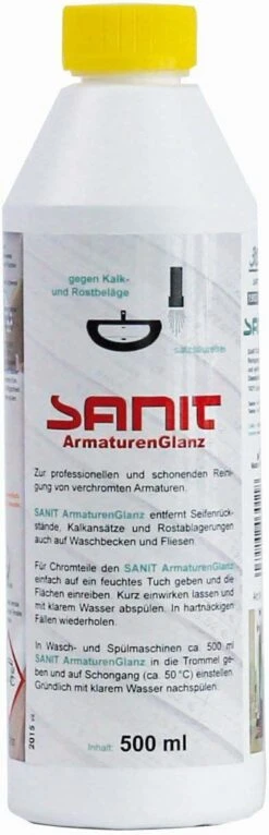 Sanit ArmaturenGlanz 3011 500 Ml, Flasche, Gegen Kalk- Und Rostbeläge
